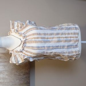 A.N.A. Striped ruffle tank top